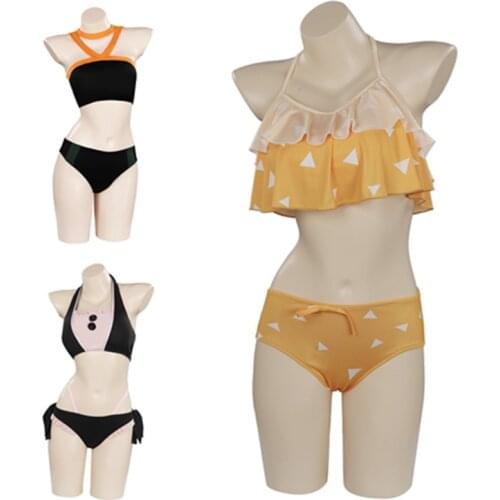 Anime My Hero Academia Bakugou Katsuki Cosplay Costume Agatsuma Zenitsu Swimwear Outfits Halloween Carnival Suit