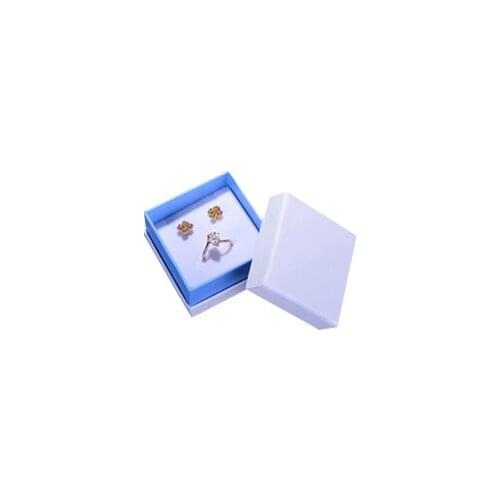Free shipping 60pcs/lot Earring packaging Jewerlry set packing for ring & necklace 6*6*4cm OEM LOGO paper box for jewelry