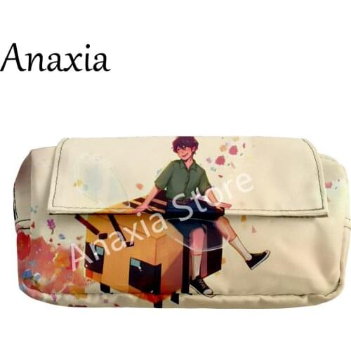 Dream smp tubbo 3D Merch School large clutch bag, suitable for girls, boys, teenagers, cute double Kawaii pencil case mini bags