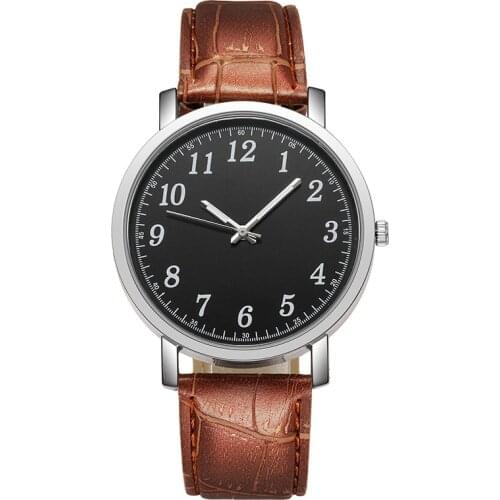 Relogio masculino Fashion Watches For Men Casual Business Quartz Digital Watch Leather Band Simple Luxury Chronograph Watches#E