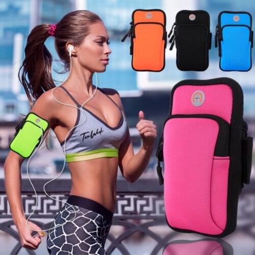 Waterproof Sport Armband Case Zippered Fitness Running Arm Band Bag Pouch Adjustable Workout Jogging Cover For Mobile Phone Smar