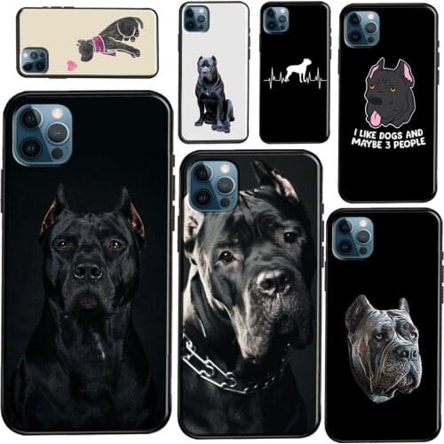 Italian Cane Corso Mastiff Dogs Silicone Case For iPhone 12 11 Pro Max 7 8 Plus SE 2020 12 Mini X XR XS Max Back Cover