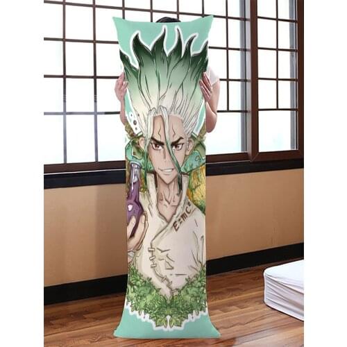 Dr STONE Dakimakura Body Pillow Case Genshin Impact Diluc Decorative Cover Home Decoration Pillowcases Printed Long