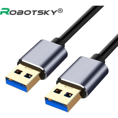 USB 3.0 Type A Male to Male Cable Fast Speed USB3.0 Data Transfer Cable 0.5m 1m 1.5m USB Extender Cable For PC Hard Disk Webcom