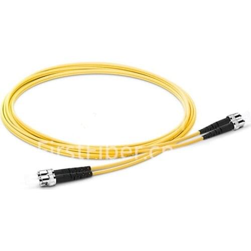 FirstFiber 2m ST UPC to ST UPC G657A 2 cores Duplex Fiber Patch Cable, Jumper, Patch Cord 2.0mm PVC OS2 SM Bend Insensitive