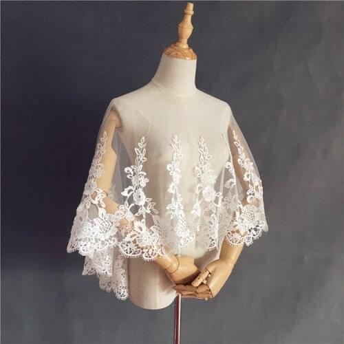 GOHYPDUG 2020 Women Elegant Ivory Lace Bridal Bolero Wedding Accessories Bride Jackets Bridal Wraps