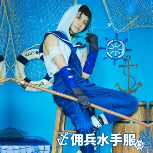 Game Identity V Oceangoing Voyage Day Mercenary Naib Subedar Cosplay Costume Sailor Suit Halloween Carnival Uniform Custom Made