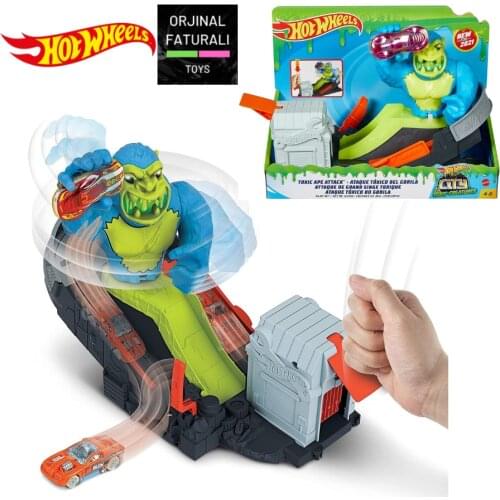 Hot Wheels Gorilla Garage, Toxic Ape Attack Play Set for Kids GTT66 Great Birthday Gift Toys Play Set Car Track Model for Child