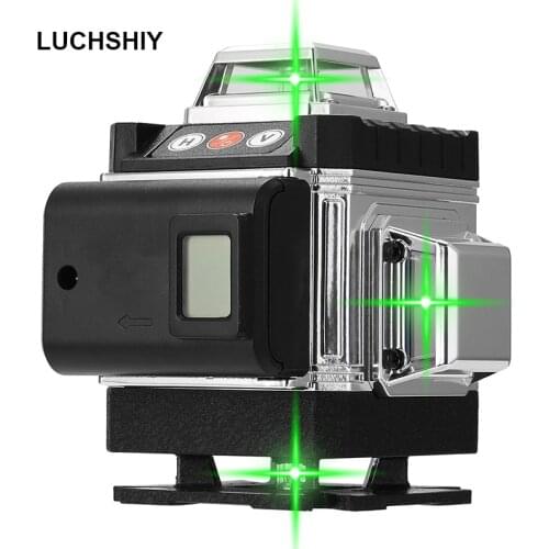 LUCHSHIY 16 Lines Laser Level 4D 360 Green Laser Levels Beam Self-Leveling Cross Line Multitool Vertical&Horizontal Measure Tool