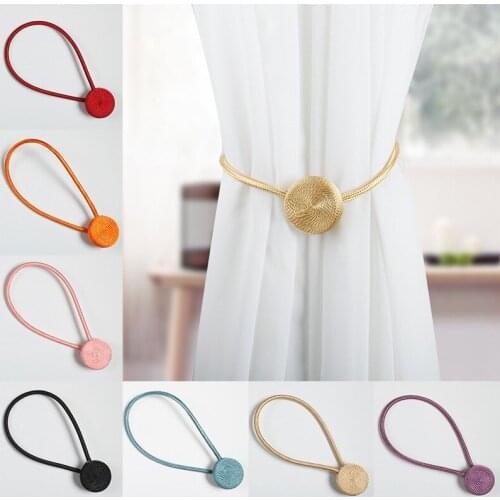 Hot Selling Magnetic Ball Curtain Tie Rod Backrest Buckle Clip Hook Frame Home Decoration Accessories