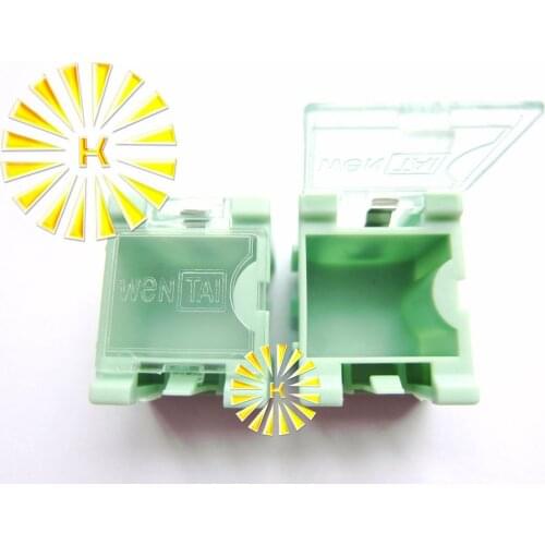 100pcs x Green Blue Yellow Black Grey Orange Pink Color Capacitor Resistor SMT Electronic Component Mini Storage box