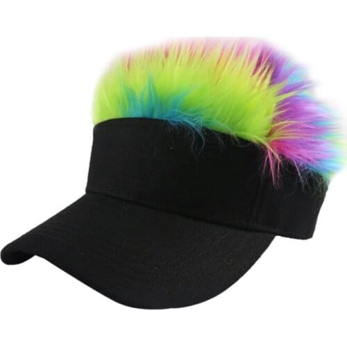Men Wig Baseball Cap Spiked Hairs Fashion Hat Women Casual Adjustable Outdoor Creative Personality Hip Hop Hat