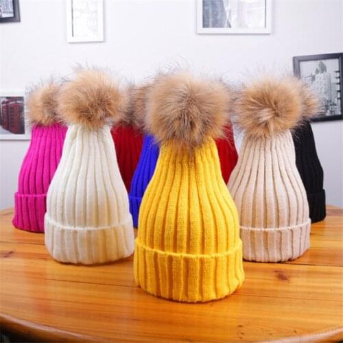 MYZOPER 2019 New Hairball Korean Version Solid Color Beanie Casual Tide Autumn Winter Knitted Hat WomenS Winter Hat