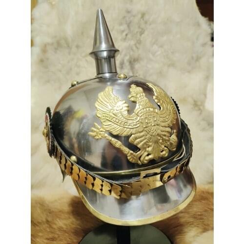 German World War I Prussian PICKELHAUBE Helmets Wearable Medieval knight helmet general mask
