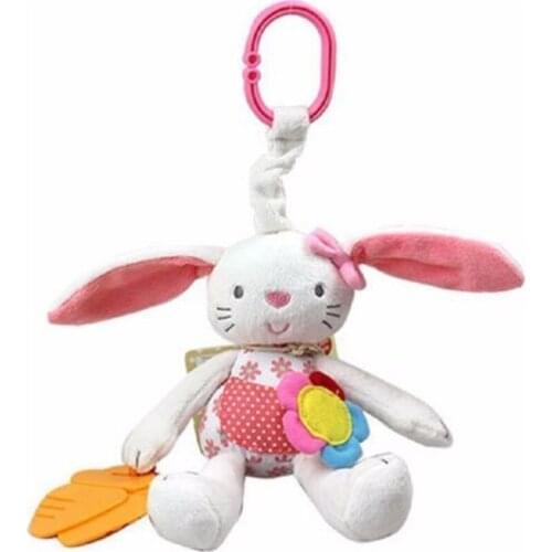 New Baby Toy Soft Plush Rabbit Baby Rattle Ring Bell Crib Bed Hanging Animal Toy