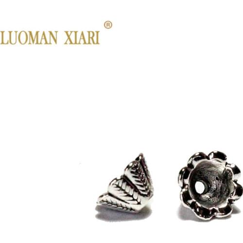 Wholesale Morning Glory Shape Silvery Flower Bead Caps Jewelry Findings DIY Bracelet Necklace Accessories For Jewelry Making 5*9