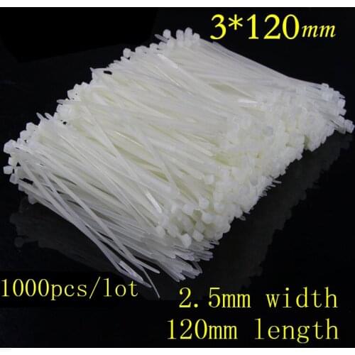 Plastic Nylon Tie Bring 3*120mm National Standard 2.5mm Wide Wire Harness Fixed Pedestal Strangle Buckle 1000pcs/lot