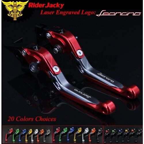 RiderJacky 1 Pair Red Motorcycle Folding Extendable Brake Clutch Levers for Benelli Leoncino 500 Leonine LeonineX 2016-2017