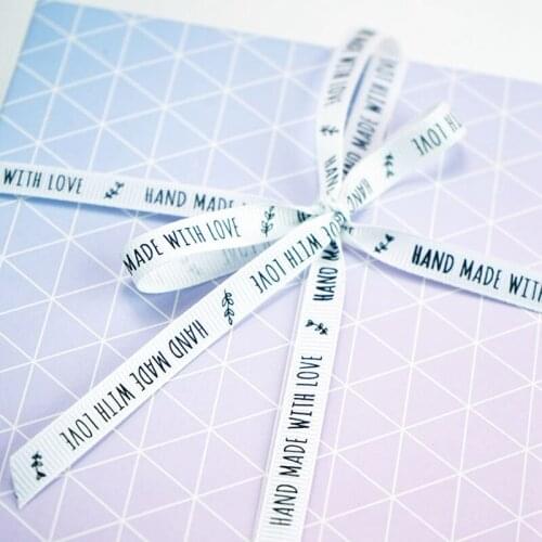 Handmade With Love Ribbons For Handmade Gift Wrap Party Wedding Decorative 22M/Lot