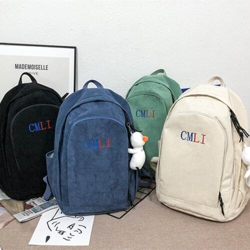 Fashion Backpack Canvas Men Women Shoulder Bag Anti-Theft Shoulder Bag New School Bag Girl Schoolgirl Backpack