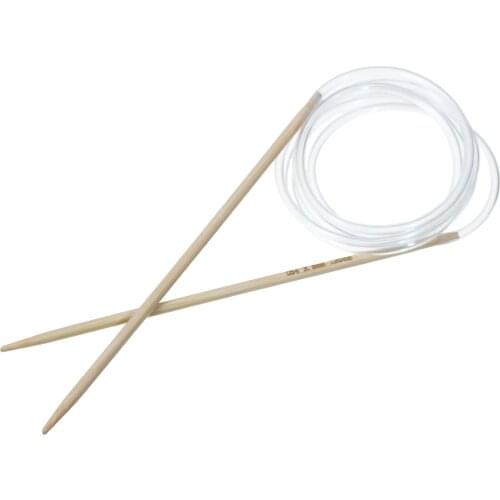 1Piece 3.5mm Bamboo Circular Knitting Needles Transparent Tube Double Pointed Crochet Hook Set Weave Craft DIY Tool 120cm Long