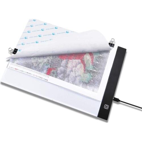 PDMDOG A4 LED Light Pad for Diamond Painting, 5D Diamond Embroidery Accessories Light Board Tools Kit，Size:20X30CM