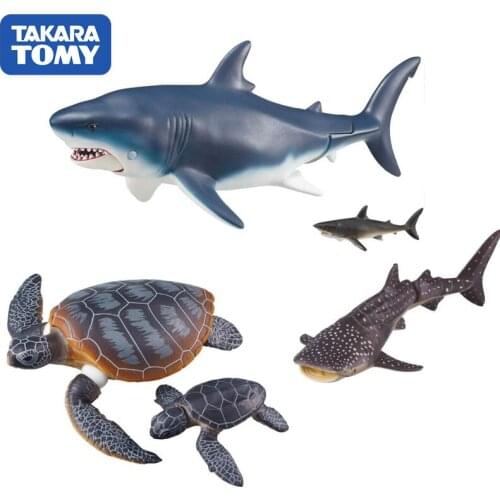 TAKARA TOMY Ania Megalodon Floating Edition Cognitive Toys with Simulated Marine Animal Models