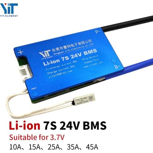 7S 24V Lithium battery 3.7V power protection board temperature protection equalization function overcurrent protection BMS PCB