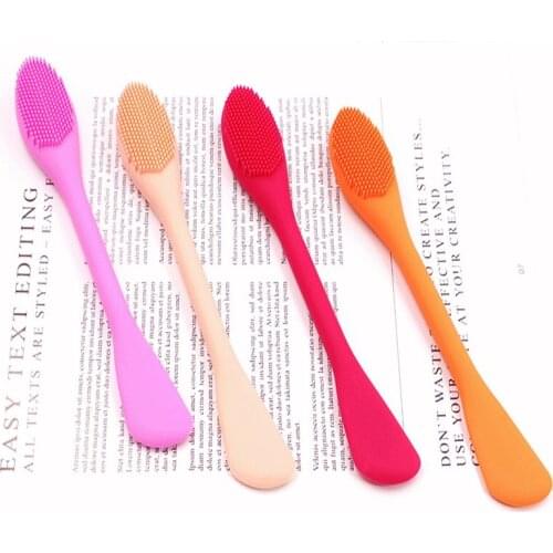ZhangYuan 2 In 1 Wash & Mask Brush Portable Double Headed Silicone Versatile Face Massage Facial Clean Beauty Deconta Care Tools