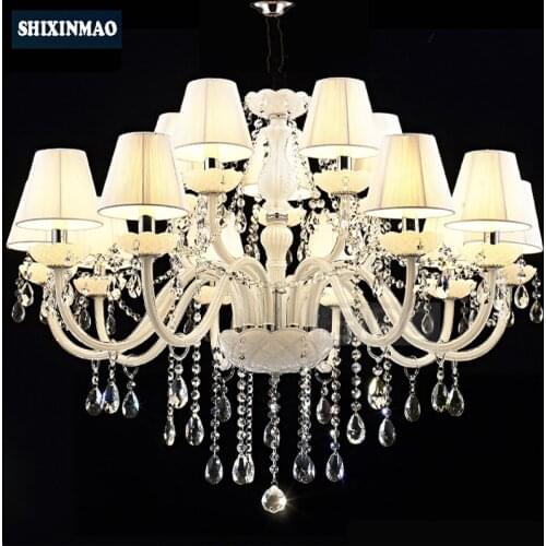 SHIXNIMAO Luxury Electric Crystal Chandelier 6Arm/8Arm/10Arm/15Arm Crystal lamp Crystal Chandelier AC110V-240V