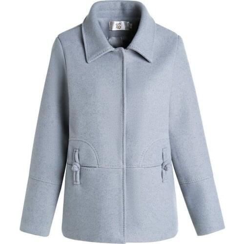 Mothers Spring Autumn Woolen Coat Womens Short 2021New Female Large Size 5XL Woolen Outwear Single-Breasted Jacket Ladies L786