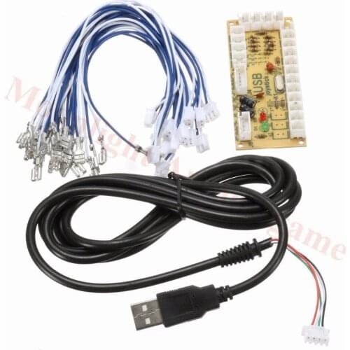 1player Arcade Zero Delay USB Encoder to PC Joystick and Button For MAME & Fight Stick Controls Encoder Board with 4.8mm wires