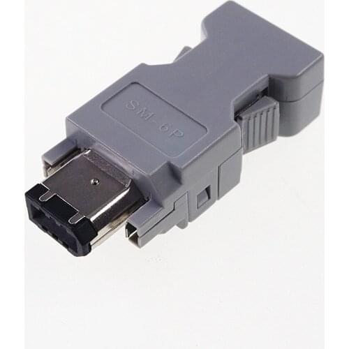 2pcs Wire Solder Type Female SM-6P 55100-0670 IEEE1394 For Delta Yasukawa & Molex Servo Receptacle 6 Position Encoder Connector