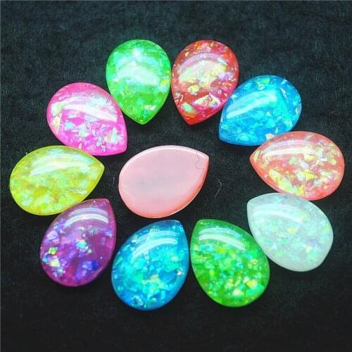 30PCS Resin Cabochons Teardrop Shape Size 13X18MM For Women Fashion Jewelry DIY Making Or Crafts Accessories Free Shippings
