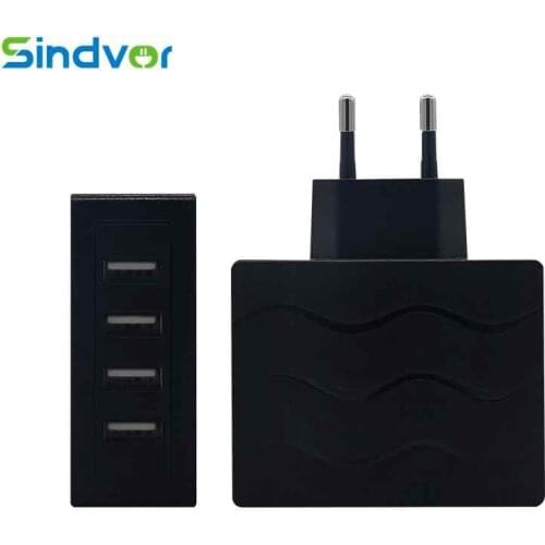 4-Port Universal Wall USB Charger Adapter Mobile Phone EU Charge 5V/5A Fast Charging for Apple iPhone 8 7 iPad Samsung Xiaomi