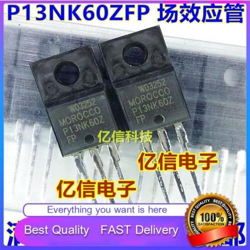 5Pcs/Lot New Original P13NK60ZFP STP13NK60ZFP TUBE MOS Field Effect Transistor 13N60 600V13A Good Quality