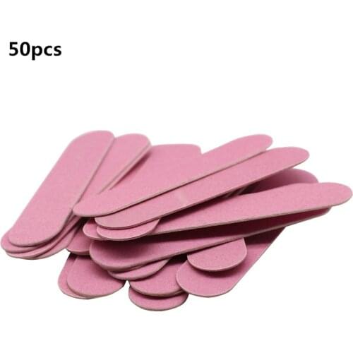 50pcs mini wood nail files Block Buffer 90mm Nail File 180/240Grit Disposable Manicure Tools UV Gel Varnish Files Nail Tips Tool