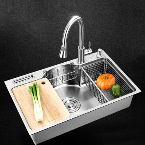 78x48 cm Multi Function Kitchen Sink Single Bowl Sinks Stainless Steel Thickness 1.2 Mm Brushed Sinks Kitchen