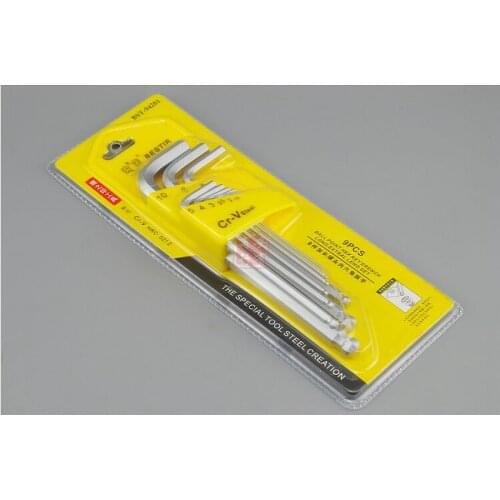 BESTIR taiwan made 9pcs(1.5-10)mm metric extender hexagon wrench set auto repair hand tools NO.94201 freeshipping