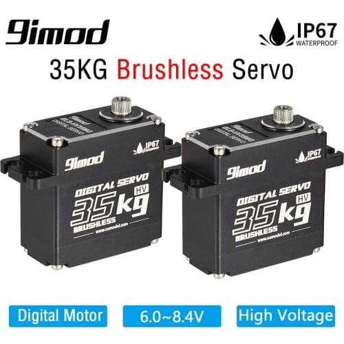 9imod Waterproof Servo BLS-HV35MG 35KG 180 Degree Aluminum Case Digital Metal Gear HV Brushless Servo for RC Car Truck Robot DIY