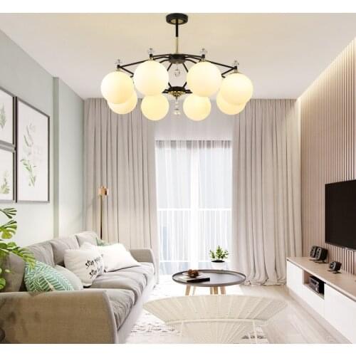 American chandelier living room lamp atmospheric retro wrought iron lamp country bedroom lamp Nordic chandelier