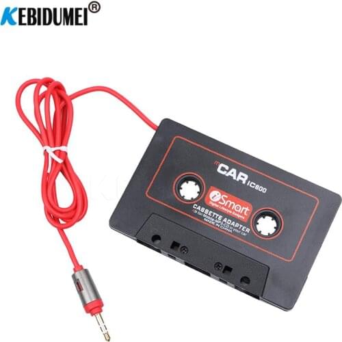 Car Cassette Player Radio Audio Tape Adapter 3.5mm Jack AUX Audio Converter for 12V-24V Cars for VW Audi BMW Honda
