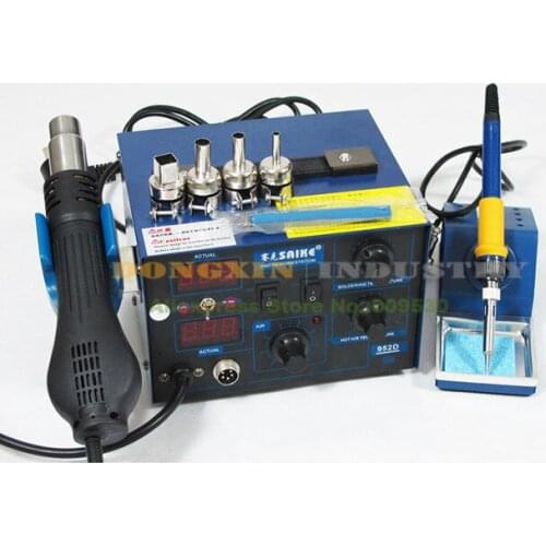 Free shipping saike952d 2 in 1 soldering station Saike 952D & Hot air gun tool set Original soldering irons 220V/110V saike 952d