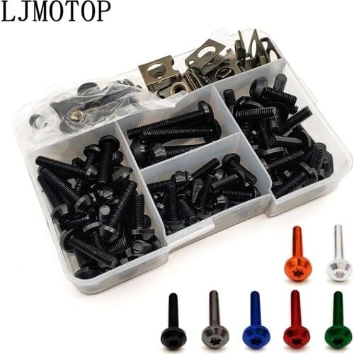 Motorcycle Fairing Bolt Nuts Kit Body Fastener Screws For Honda CR 250 NC750X Kawasaki KX 125/65 KX250F rayon