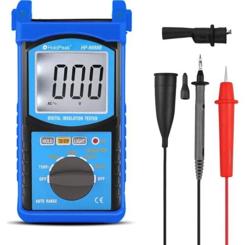 HoldPeak HP-6688B 5000V Digital Insulation Resistance Tester Professional Voltage Measure Instrument Auto Range Portable Tester