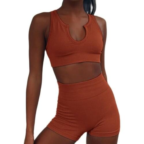 Yoga Set Workout Dresses For Women Summer Fitness Sports Leggings Push Up Gym Clothes Tight Seamless Top And Short Body Buildup