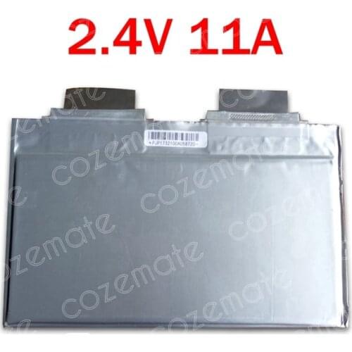 6PCS/Lot 2.4V 10Ah LTO Cell 11ah Lithium Titanate Battery for Car Starter Battery Pack Electric Motorcycle Street Lamp Solar