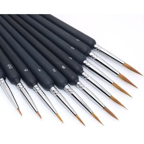 Miniature Paint Brushes Set Professional Nylon hook line pen Art Liner drawing for Acrylic Watercolor Painting