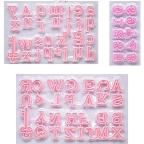 Msjo 3 Sets Plastic Capital/Letter/Number Fondant Cutter Cake/Cookie Cutter Mold Fondant Mold Fondant Cake Decorating Tools