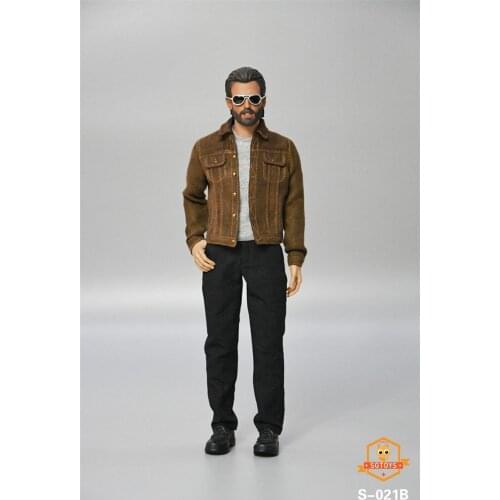 In Stock SGTOYS S-021 1/6 Male Jacket T-shirt Pants Shoes Set Clothes Model For 12'' Action Figure Dolls
